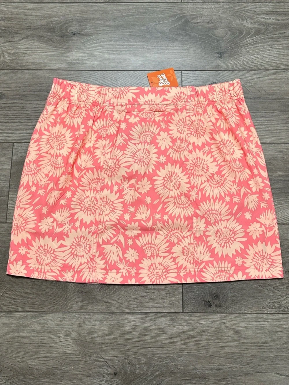 RipSkirt Hawaii 18.5” Pull On Sport Skirt Orange‎ Floral Size XL